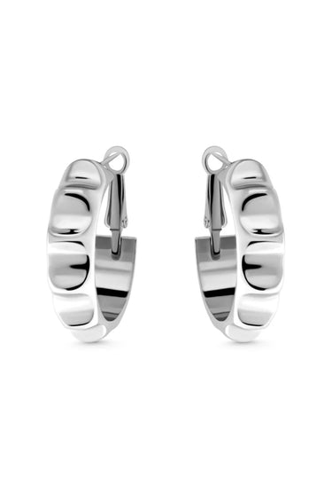 GALAXY Hoops. Radial-shaped hoop earrings, silver, handmade, hypoallergenic, water-resistant